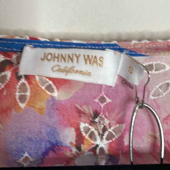 Johnny Was | Summer Days Eyelet Dress Braided Tie Waist Size Small - Picture 4 of 8